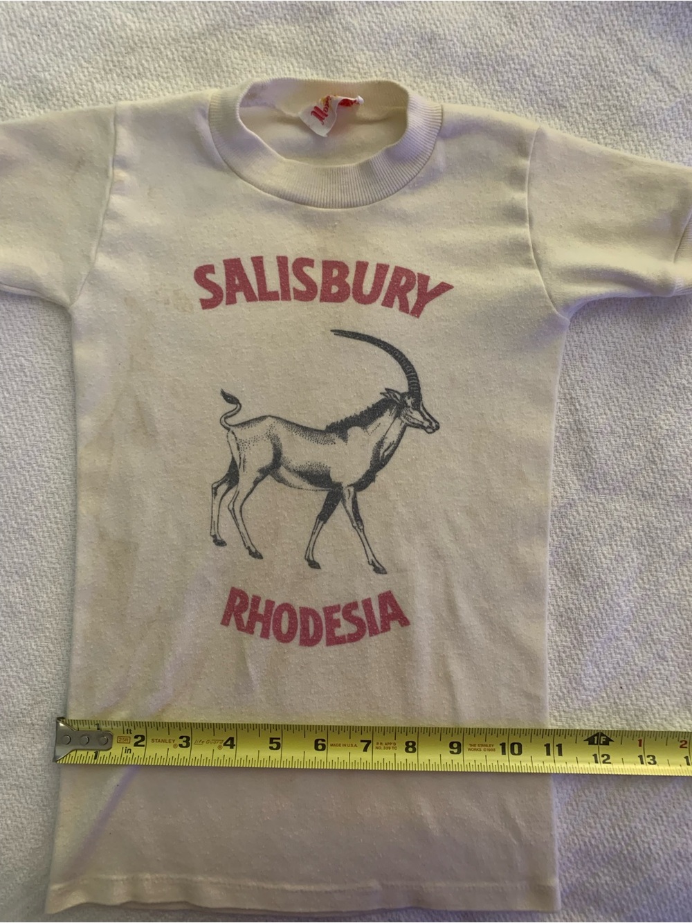 Kids Cream Salisbury Graphic Tee with Red Print - Unbranded